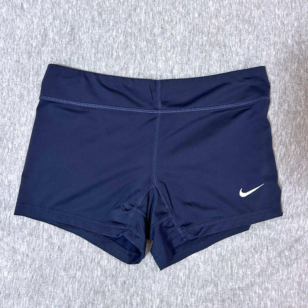 Navy Nike spandex shorts